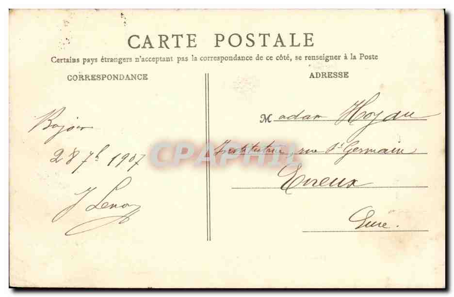 CPA Honfleur Le Quai Saint Etienne La Place thiers — Verso