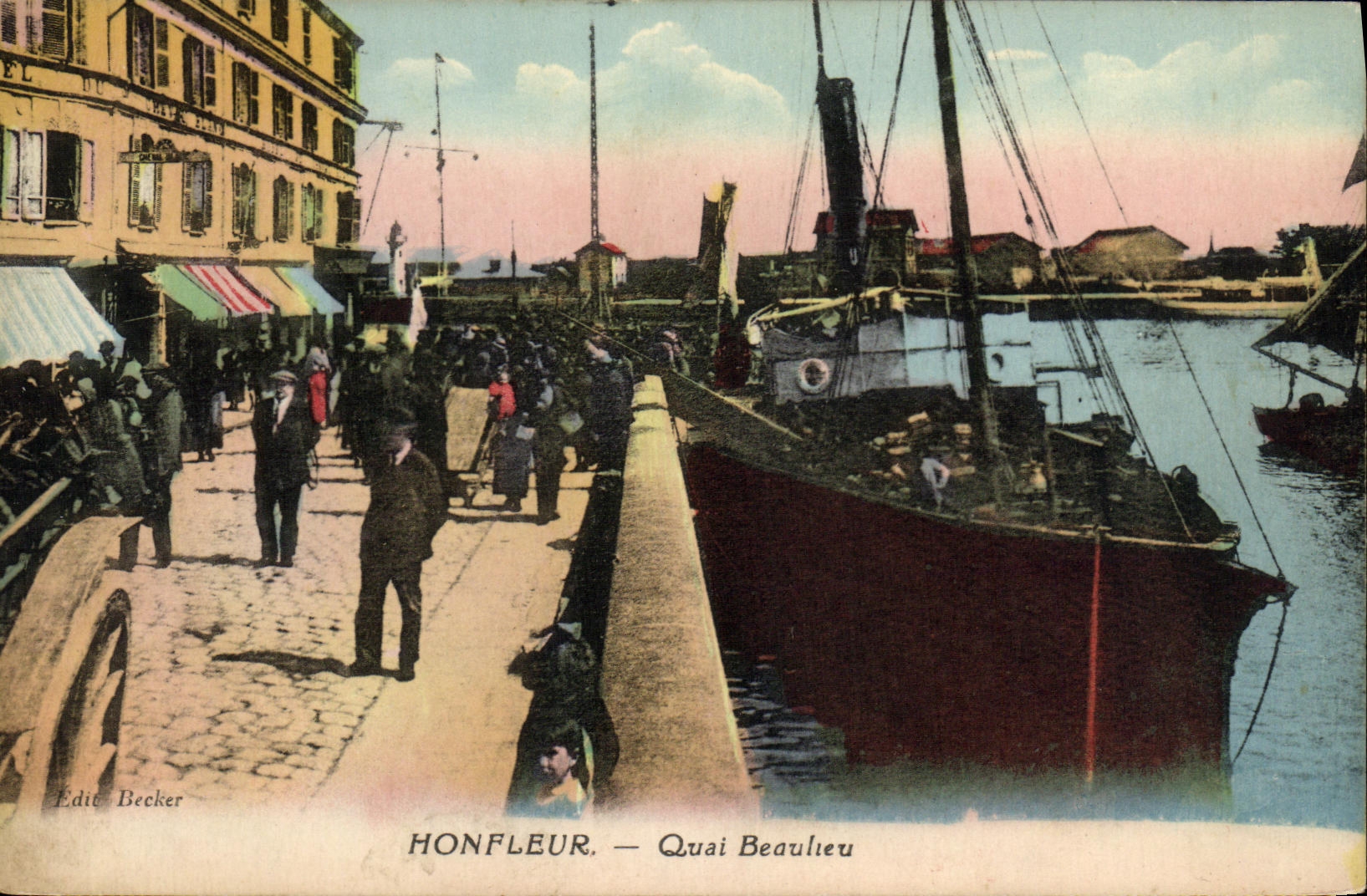 Honfleur — Quai Beaulieu — Édit. Becker