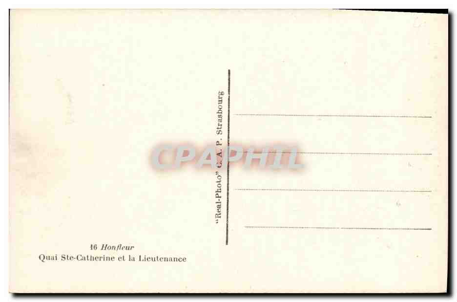 Quai Sainte-Catherine et la Lieutenante — Honfleur — C.A. P. Strasbourg — Reverso