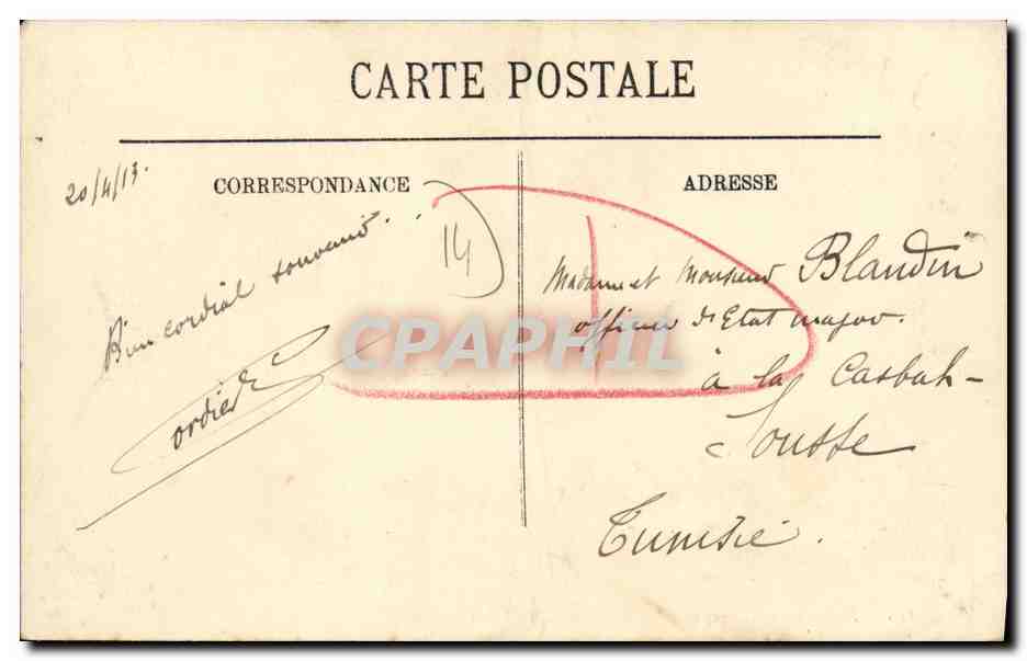 Honfleur — Vue générale prise du Mont-Joli — LL, n°125 — Verso