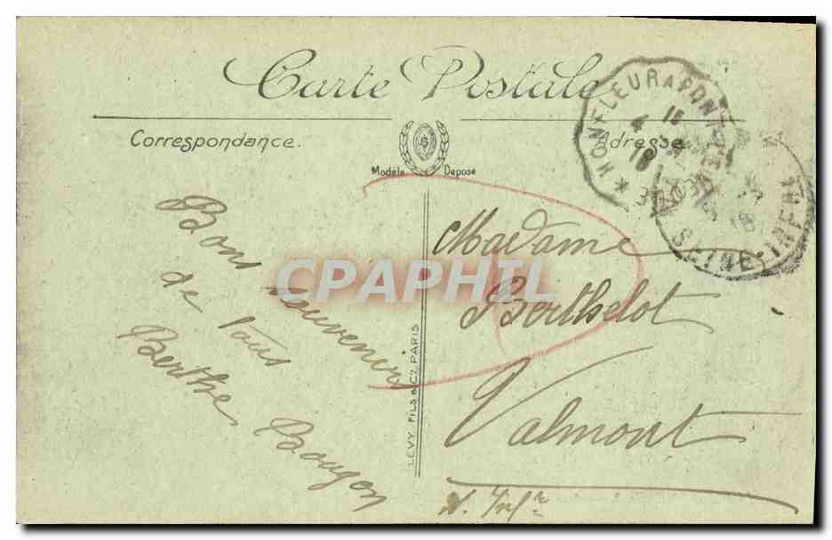CPA Honfleur Vue Generale Prise de la Cote de Grace — Rückseite