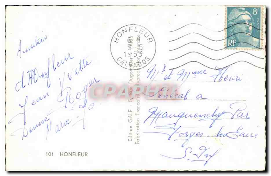 Honfleur — Souvenir d'Honfleur — Édition GALF — Reverso