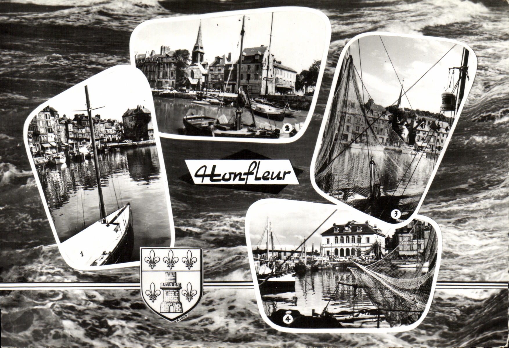 Honfleur — Panoramablick auf den Hafen und den alten Hafenbecken — Editions « La Cigogne »