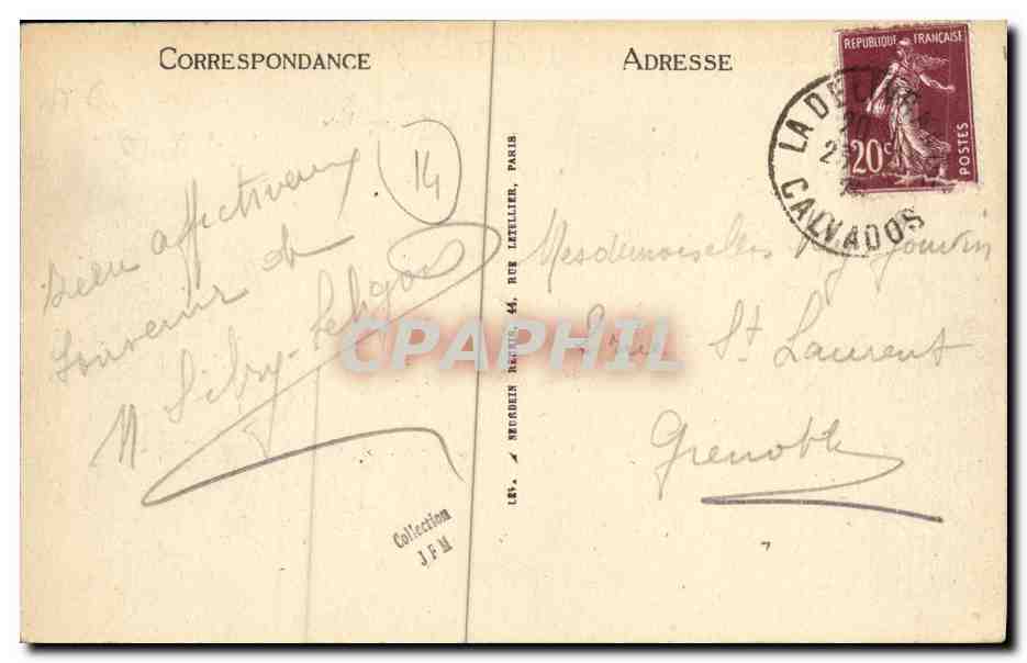 CPA Langrune La Digue — Verso