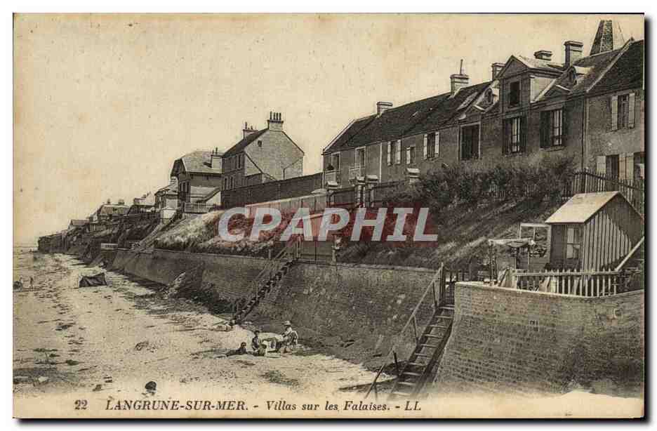 CPA Langrune Sur Mer Villas Sur les Falaises
