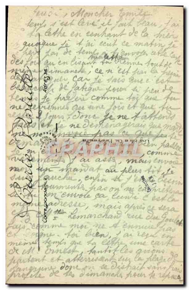 CPA Langrune Un Coin du Vieux  — Verso