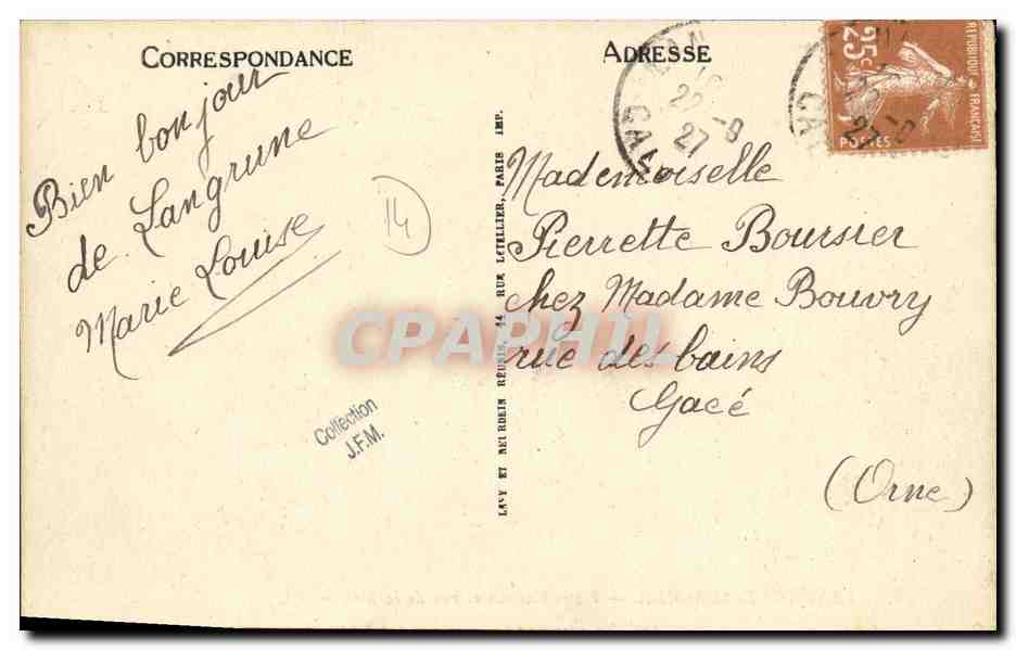 Langrune-sur-Mer — Hôtel Cauvin et rue de la Mer — LL — Reverso