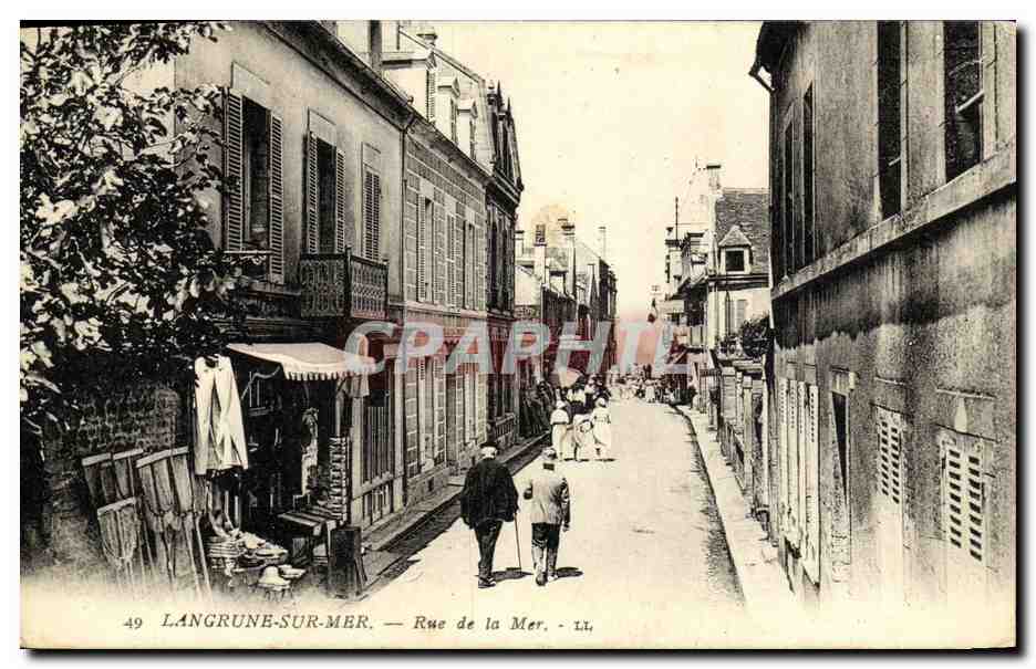 CPA Langrune Sur Mer Rue de la Mer