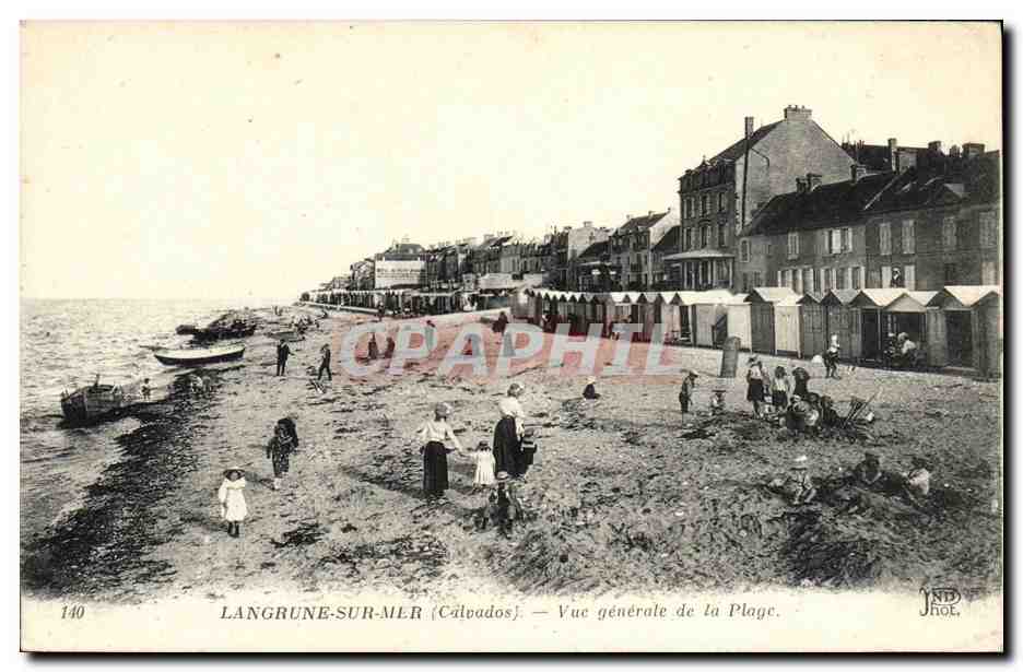 CPA Langrune Sur Mer Vue Generale de la Plage