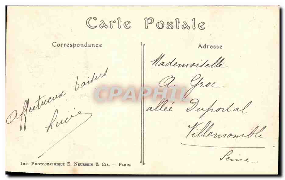 CPA Langrune Sur Mer La Rue de la Plage — Verso