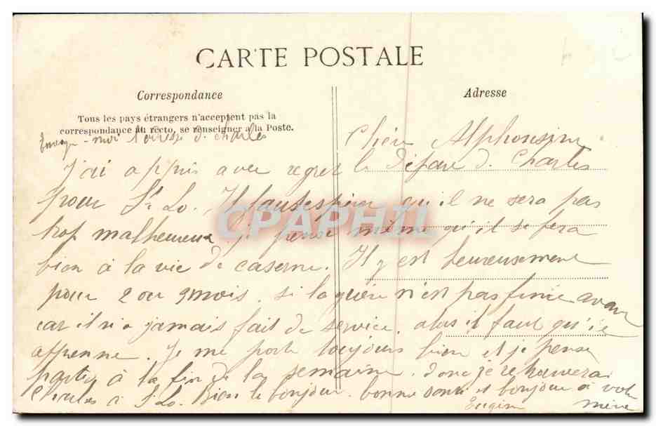 CPA Luc Sur Mer Vue Generale Du Casino — Verso