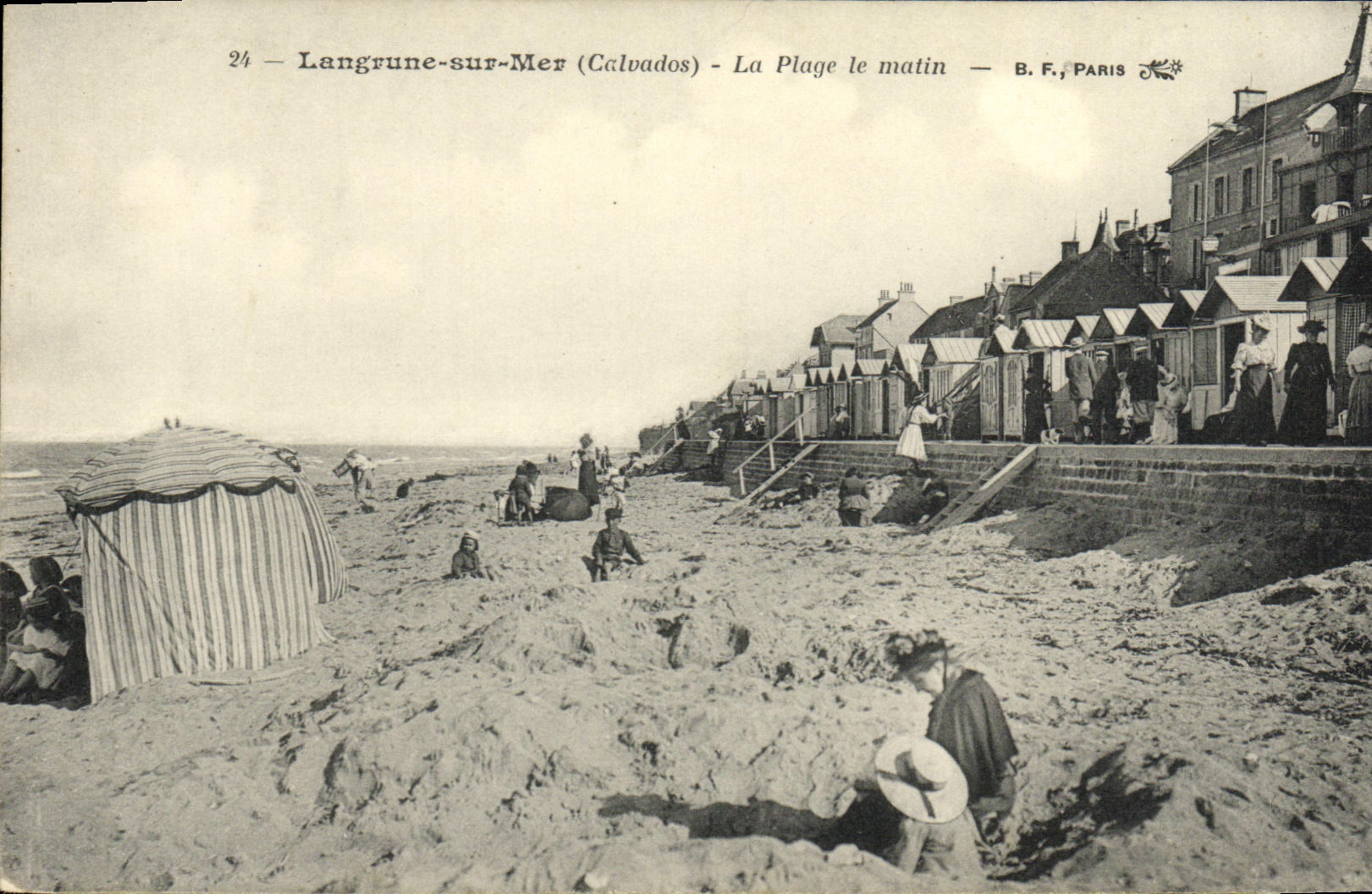 CPA Langrune Sur Mer La Plage le Matin