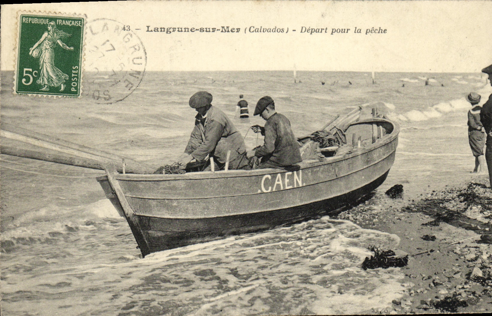 Langrune-sur-Mer (Calvados) — Départ pour la pêche — Éditeur non identifié, n° 43