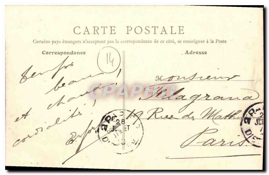 Langrune-sur-Mer (Calvados) — Départ pour la pêche — Éditeur non identifié, n° 43 — Verso