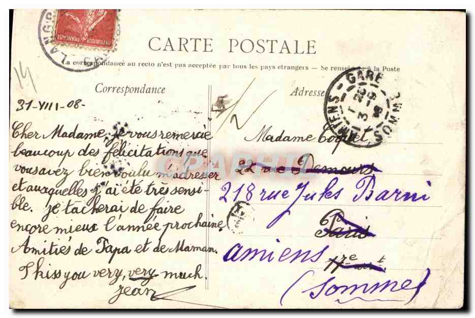 Langrune-sur-Mer — L'église, clocher fini de restaurer en 1908 — Collection A.O. — Reverso