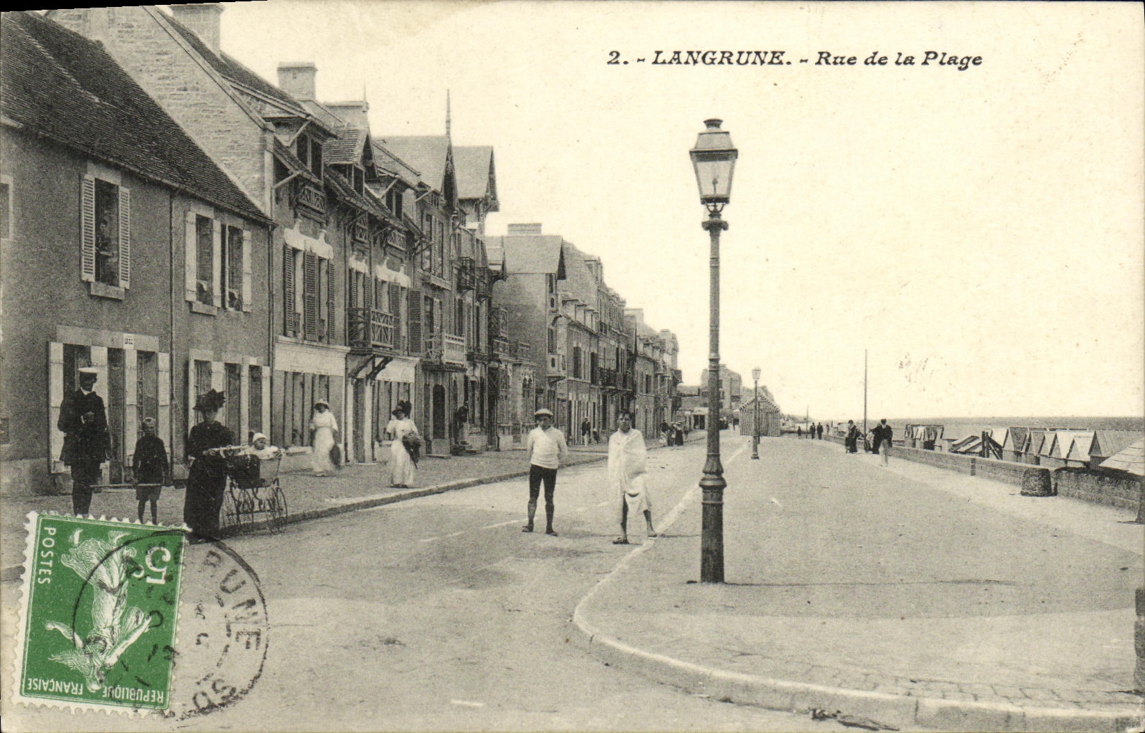 Langrune - Rue de la Plage — éditeur inconnu, n° de série 2
