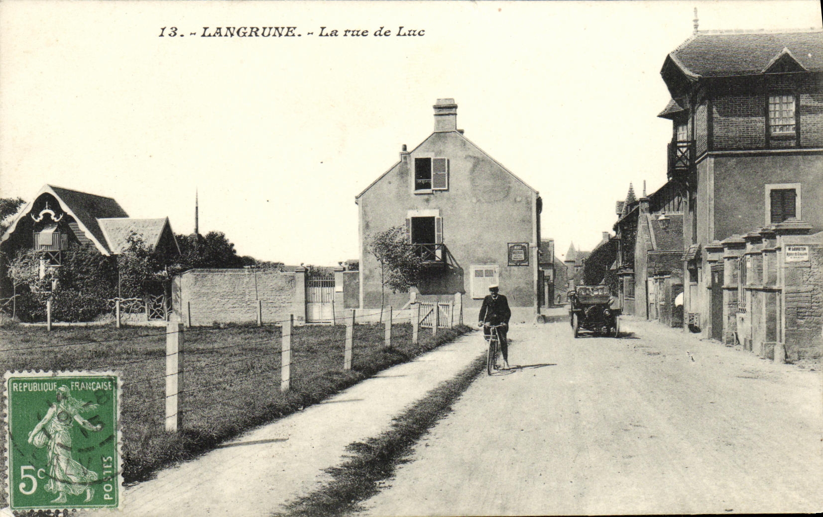 Langrune — La rue de Luc — éditeur inconnu, n°13