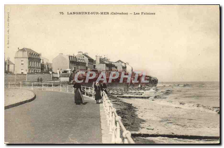 Langrune-sur-Mer (Calvados) — Les Falaises — J. Béto (éditeur) n°75