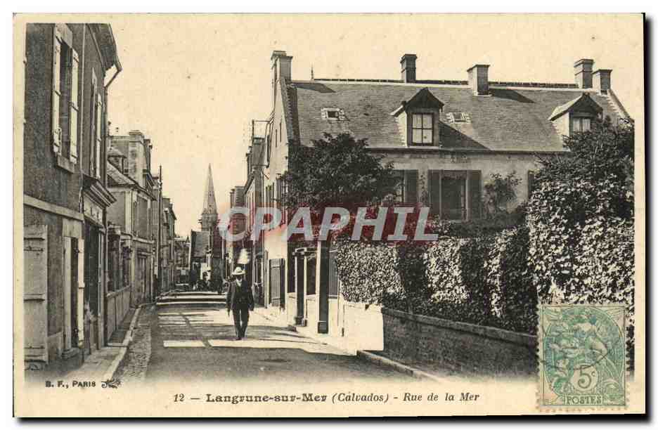 CPA Langrune Sur Mer Rue de la Mer