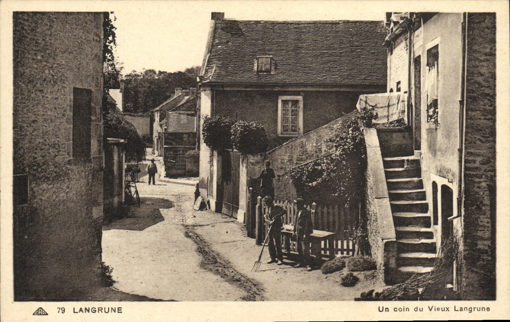 CPA Langrune Un Coin du Vieux Langrune