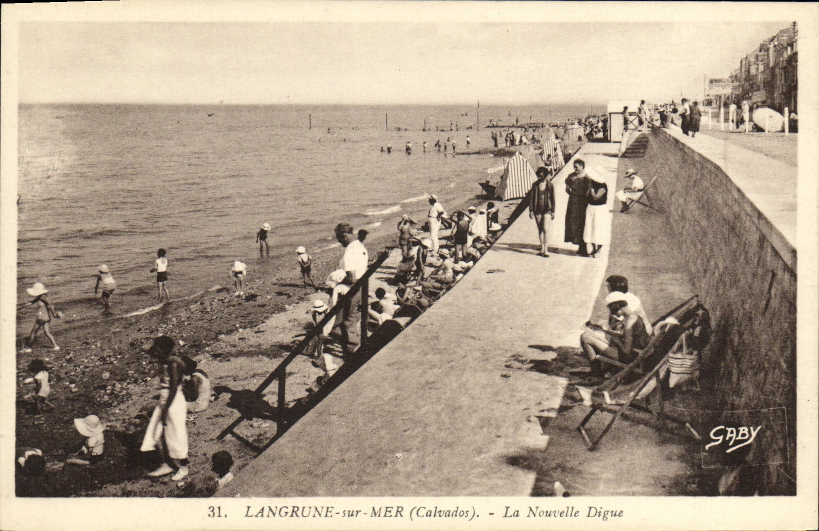 CPA Langrune Sur Mer La Nouvelle Digue