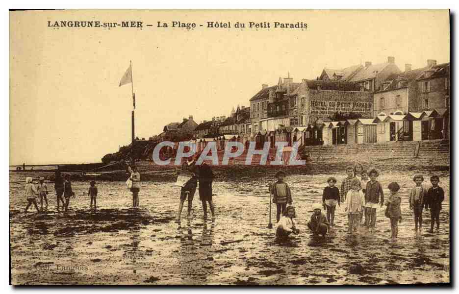 CPA Langrune Sur Mer La Plage Hotel du Petit Paradis Enfants