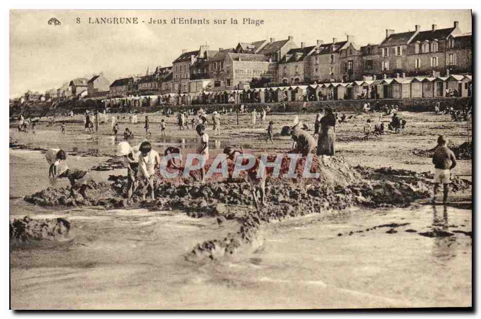 Langrune - Jeux d'Enfants sur la Plage — éditeur : Ancienne des Arts Photographiques