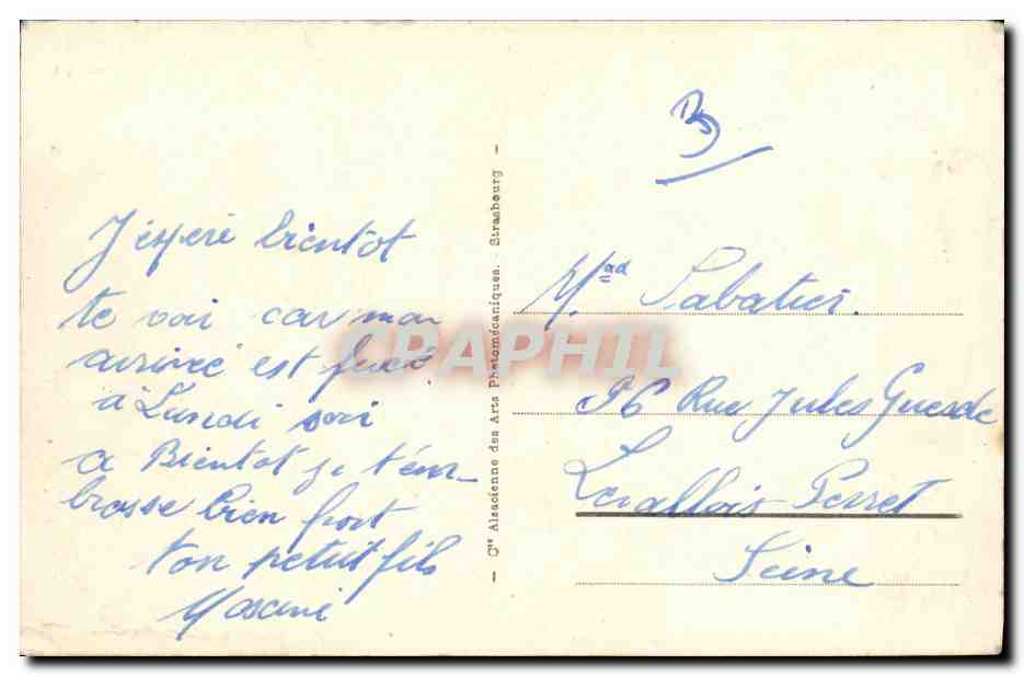 CPA Langrune Coin de Plage Pris du Grand Hotel — Back