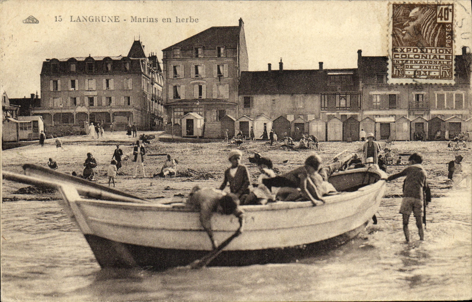 Langrune - Marins en herbe — Exposition Coloniale Internationale 1931 — éditeur non visible