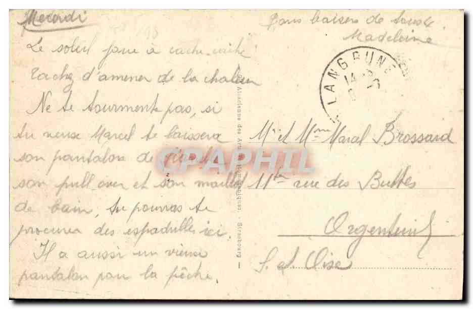 Langrune - Marins en herbe — Exposition Coloniale Internationale 1931 — éditeur non visible — Back