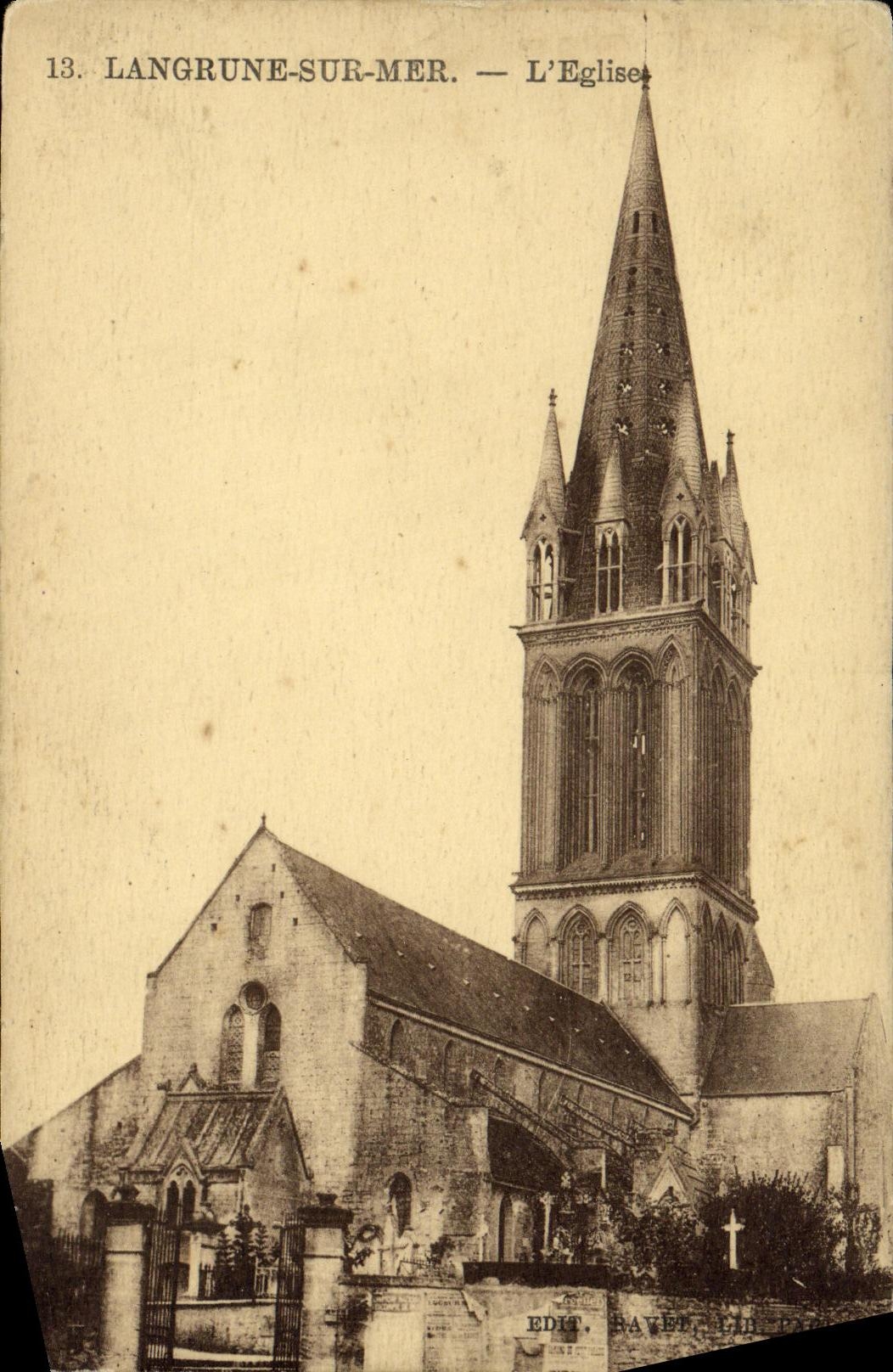CPA Langrune Sur Mer L Eglise