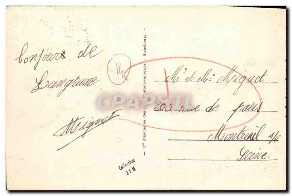 CPA Langrune La Plage et la Digue — Rückseite