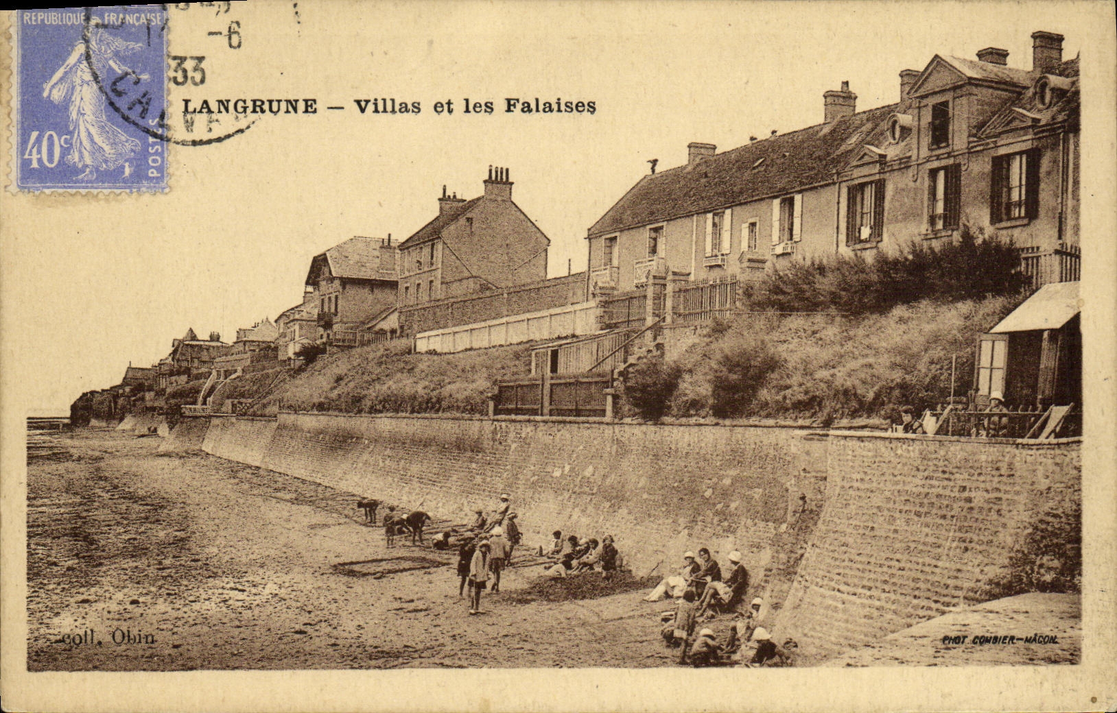 CPA Langrune Villas et les Falaises