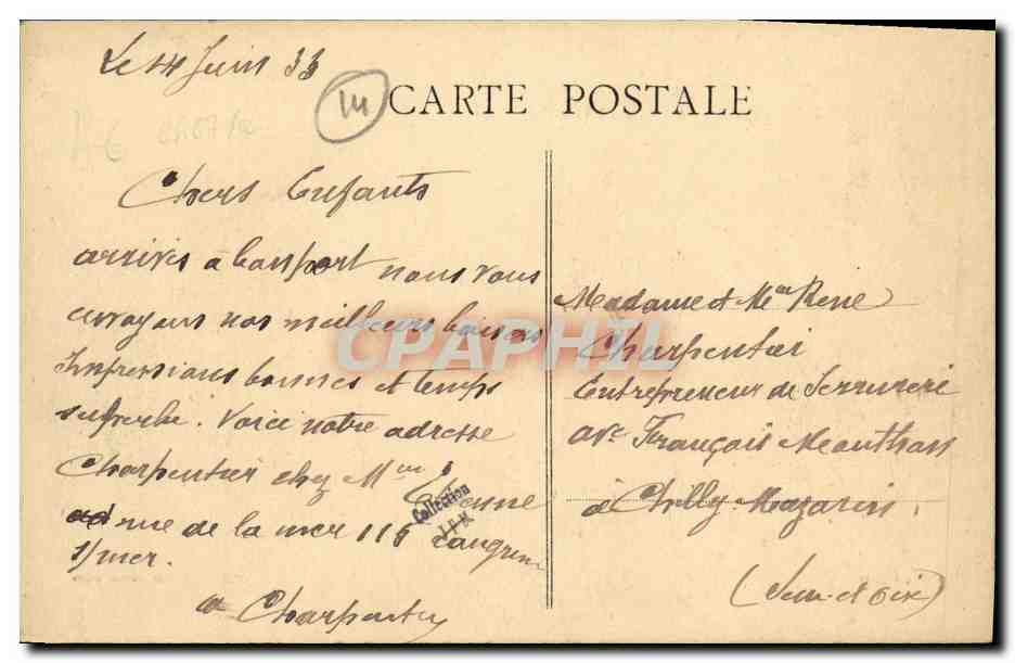 CPA Langrune Villas et les Falaises — Verso