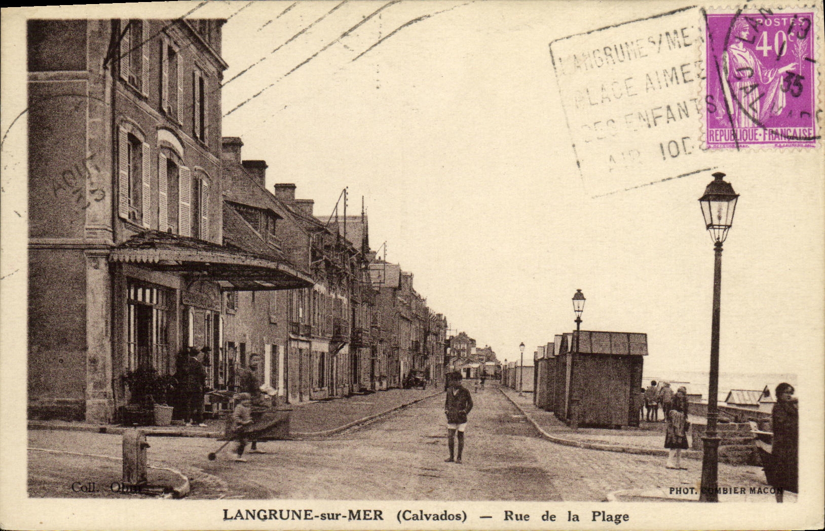 CPA Langrune Sur Mer Rue de la Plage