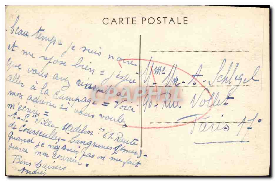 CPA Langrune Sur Mer Rue de la Plage — Rückseite