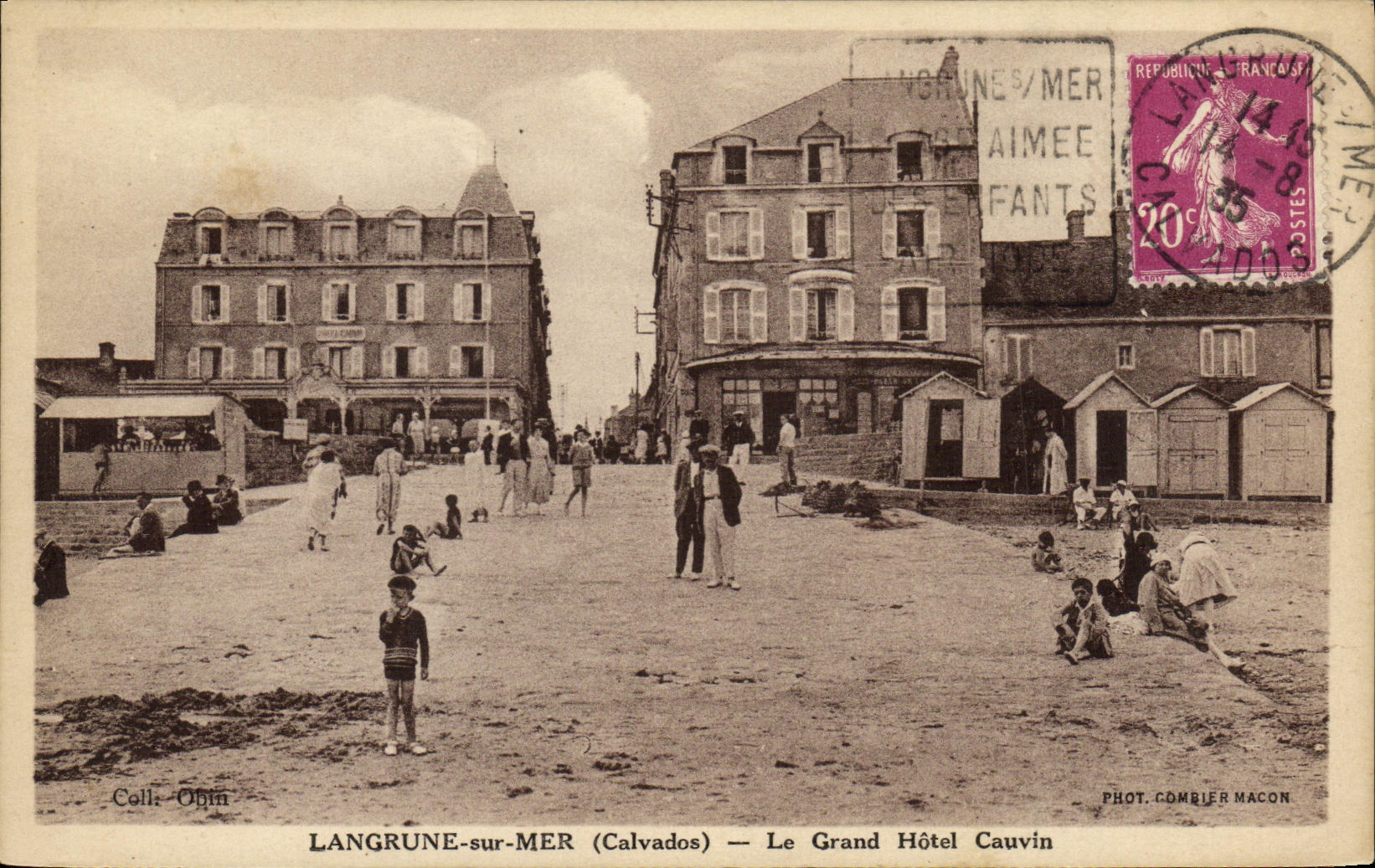 LANGRUNE-sur-MER (Calvados) — Le Grand Hôtel Cauvin — Phot. Combier Macon
