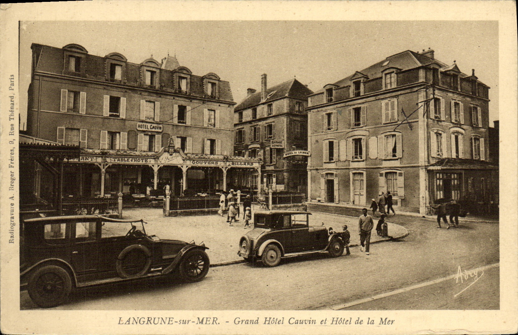 CPA Langrune Sur Mer Grand Hotel et Hotel de la Mer Facture
