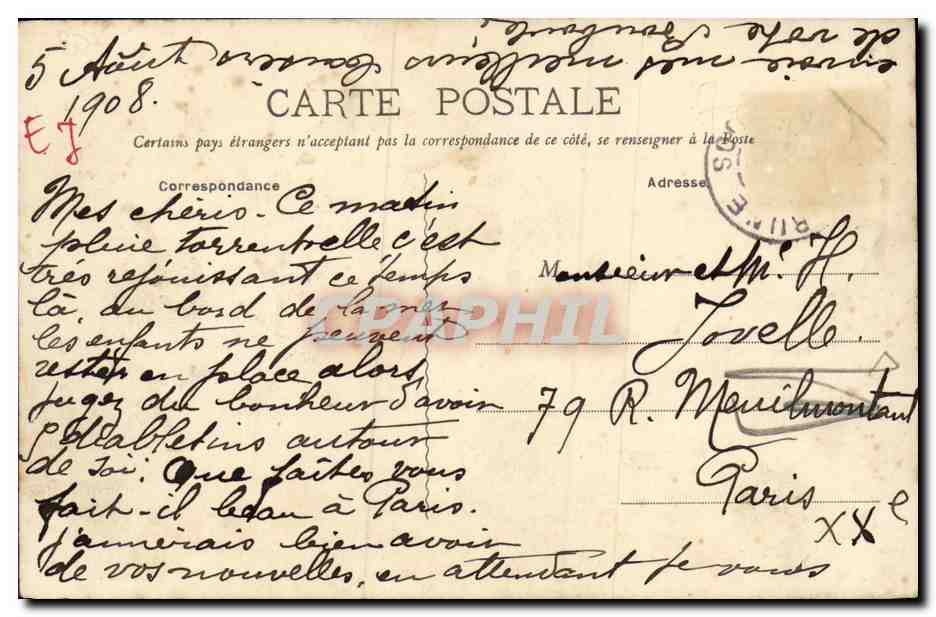 CPA Langrune Sur Mer La pierre a poisson  — Verso