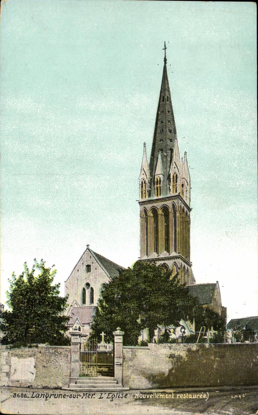 CPA Langrune Sur Mer L Eglise