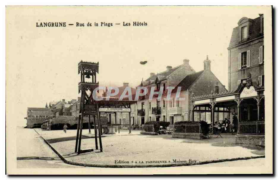 Langrune — Rue de la Plage — Les Hôtels — Edition « La Parisienne » Maison Boy