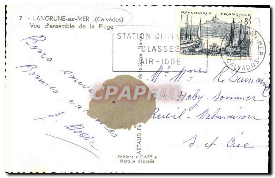 Langrune-sur-Mer — Overview of the Beach — Editions Gaby — Back