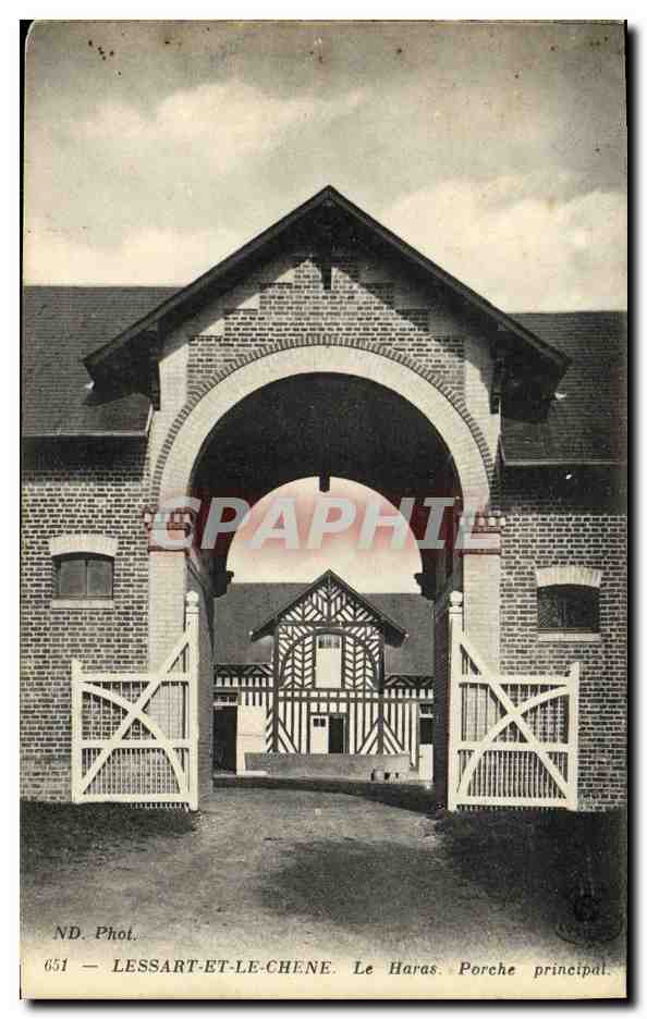 CPA Lessart Et Le Chene Le Haras Porche principal Chevaux