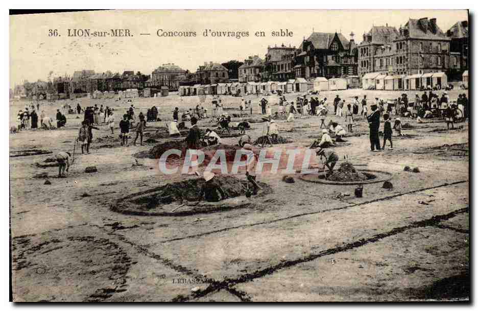 LION-sur-MER — Concours d'ouvrages en sable — LEBASS