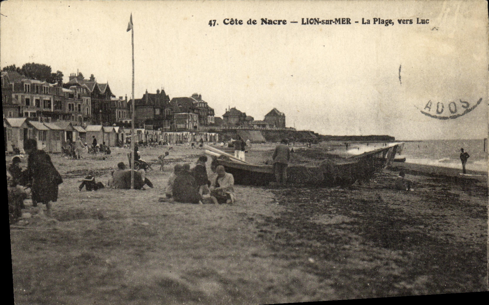 CPA Lion Sur Mer Cote de Nacre La Plage Vers Luc