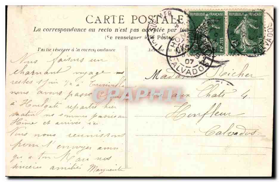 CPA Lion Sur Mer Plage Cote Ouest — Back