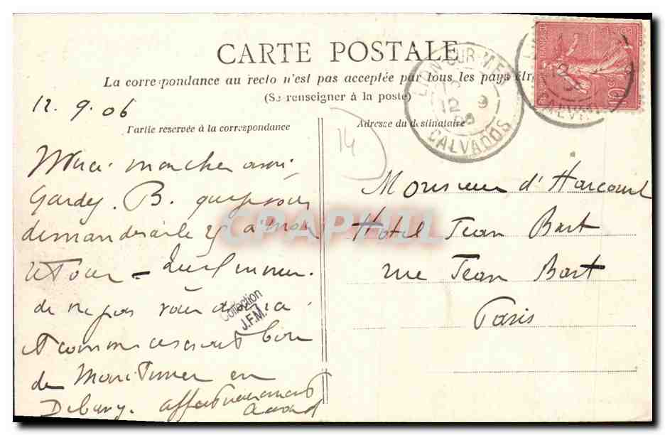 CPA Lion Hermanville Vue Generale Cheval bonne animation  — Verso