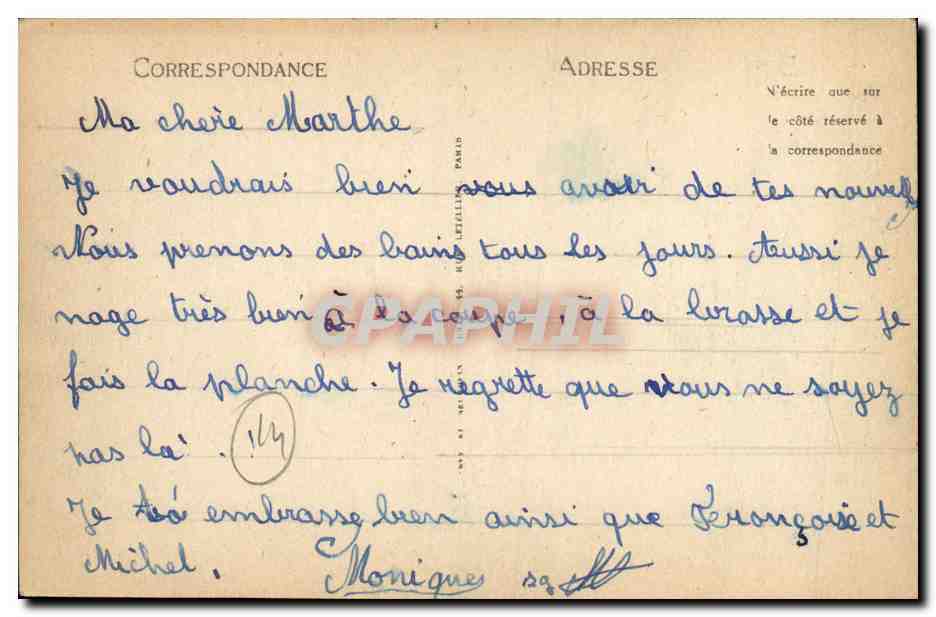 CPA Hermanville Digue Promenoir Vers Lion Sur Mer — Rückseite