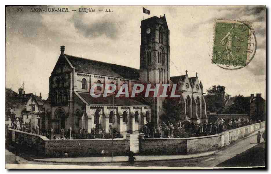CPA Lion Sur Mer L Eglise