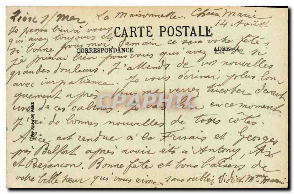 CPA Lion Sur Mer En Attendant L Heure du Bain — Rückseite